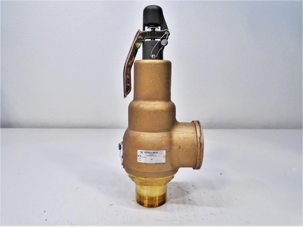 Kunkle 2" MNPT x 2-1/2" FNPT Steam Safety Relief Valve, 200 PSIG, Bronze